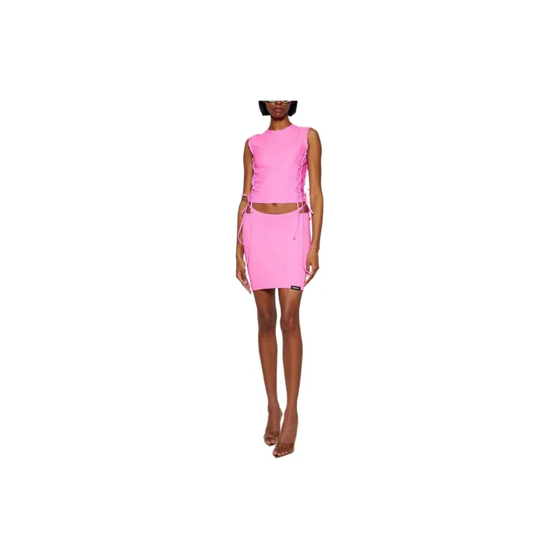 Vetements Tank Top With Laces 'Hot Pink'-4