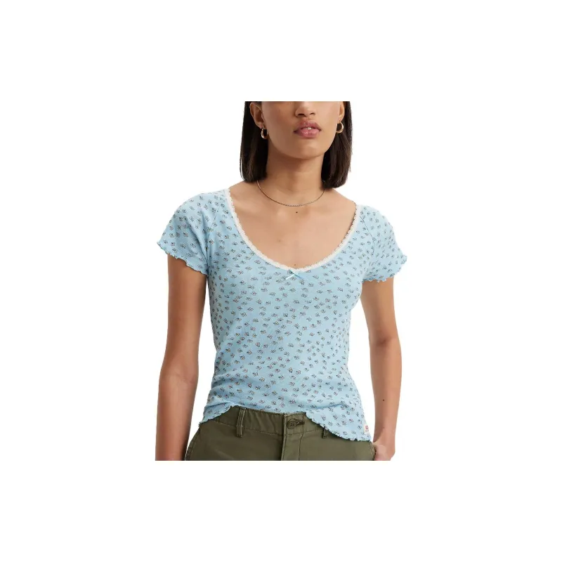 Levis T-Shirts Women's Blue-4