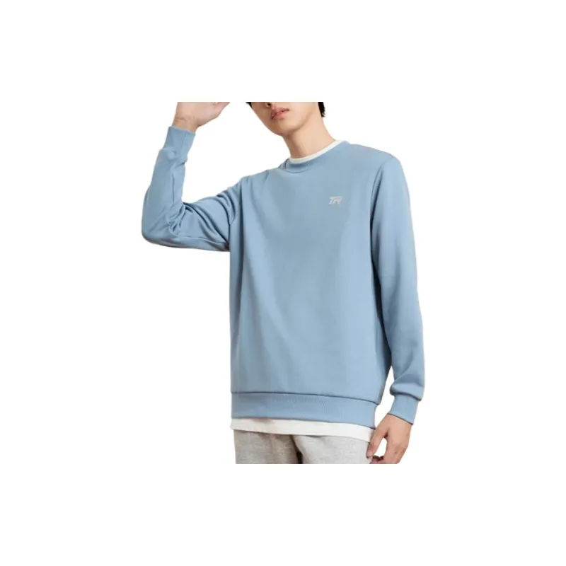QIAODAN Men's Training Series Sweatshirt Men's Soft Gray Blue-4