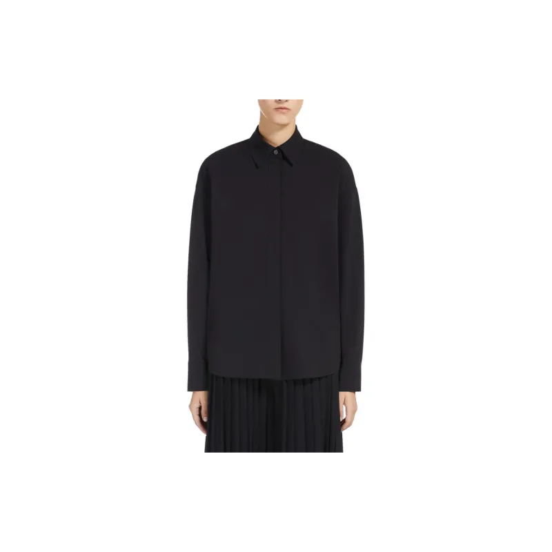 MaxMara Urbano Collection Technical Jersey Shirt Women's Black-1
