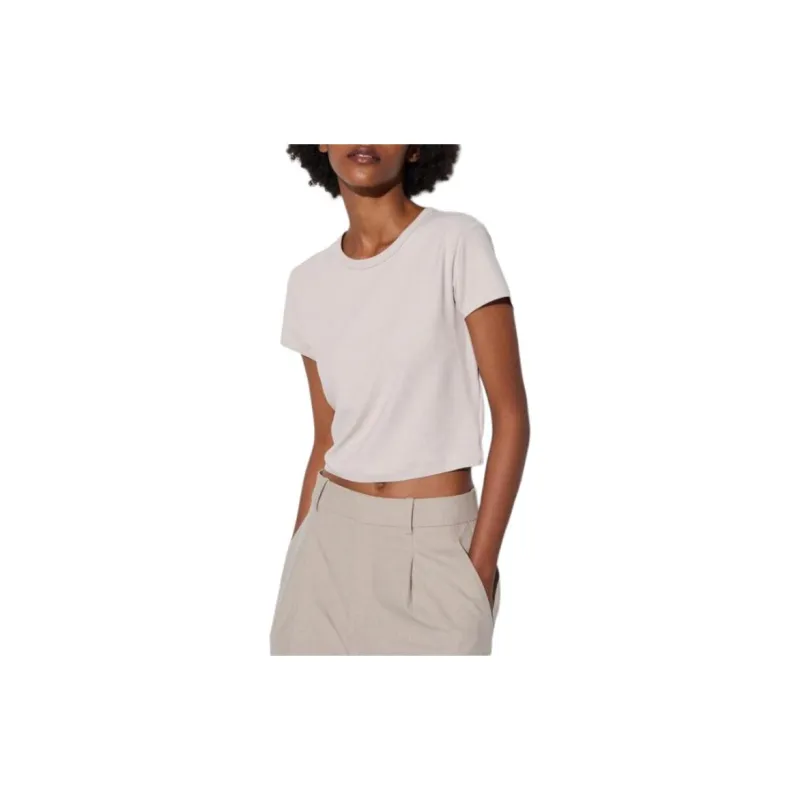 UNIQLO T-Shirt Women's Oatmeal Beige-1