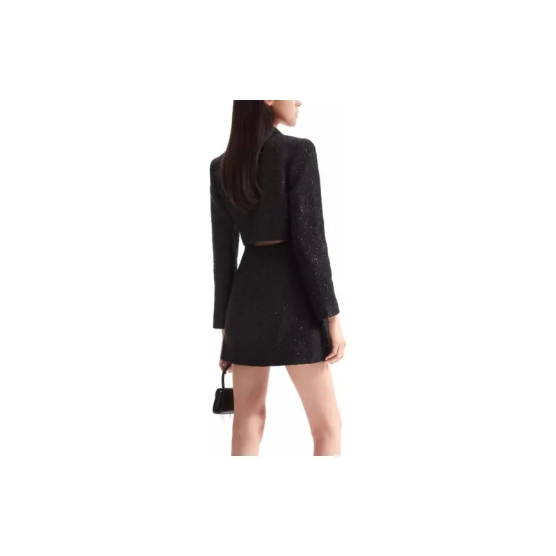 Self portrait Long Sleeved Dresses Women's Classic Black-2