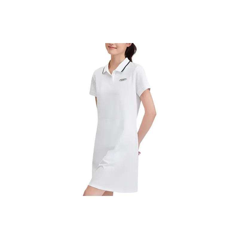 Skechers Short Sleeved Dress Women's Bright White-2