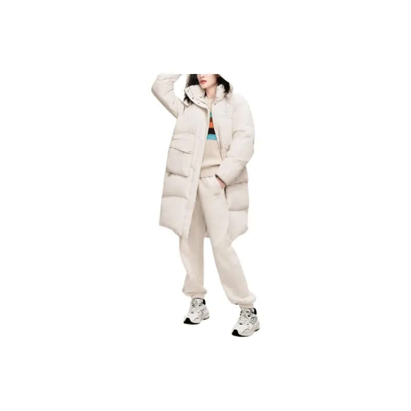 LiNing Knitted Sweatpants Women's Swan White-2