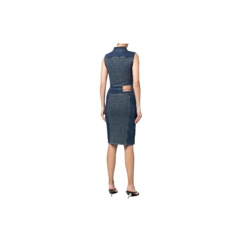 DIESEL Sleeveless Dresses Women's Blue-2