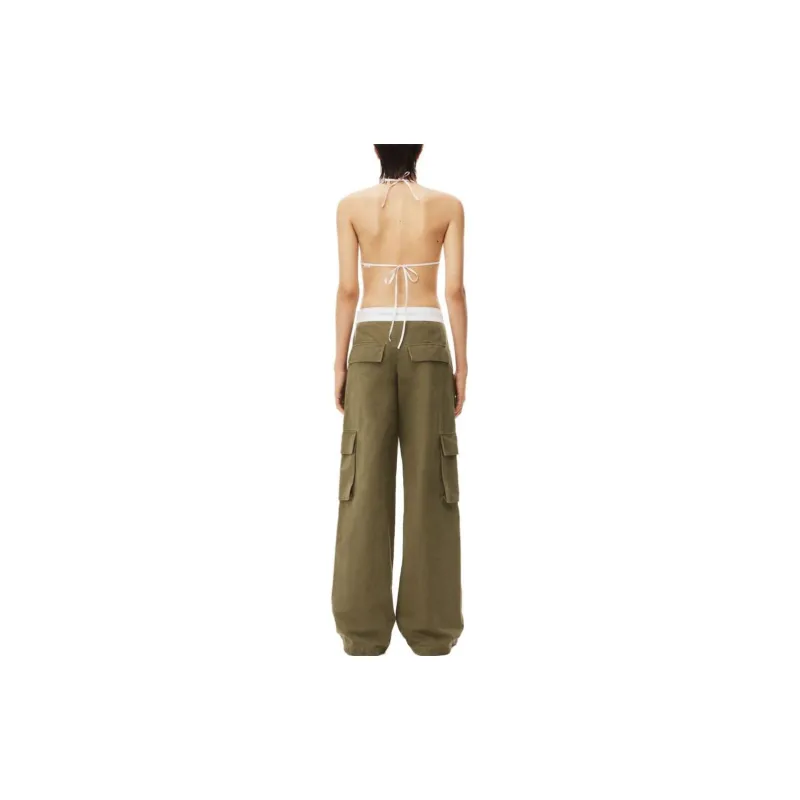 Alexander Wang Cargo Pants Women's Army Green-4