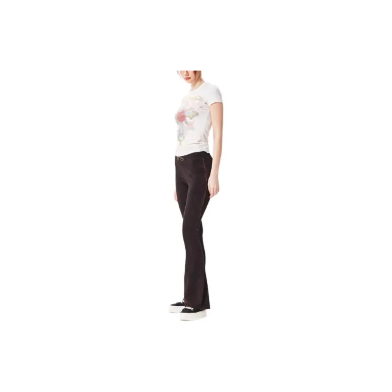 Ed Hardy FW24 Leggings Women's Ice Mocha Brown-3