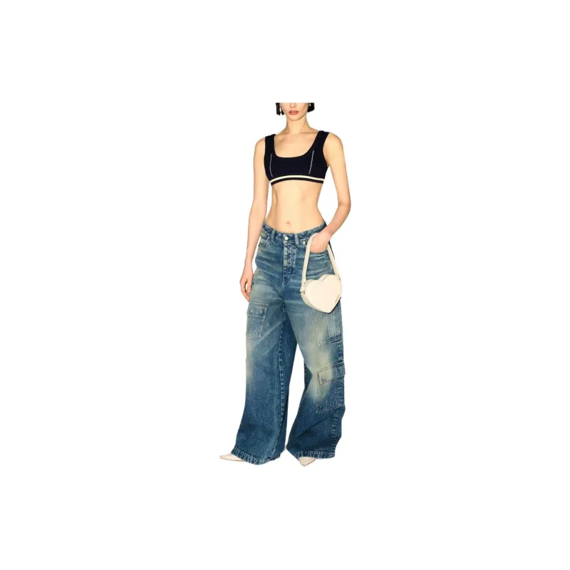 AMBUSH Denim Cargo Pants 'Blue'-1