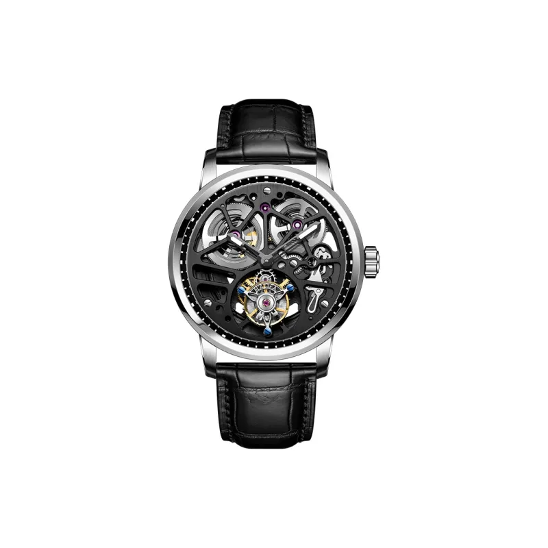 HaofaTourbillon 1930 Automatic Mechanical Movement Watch Men's Watches Cut-Out Dial-5