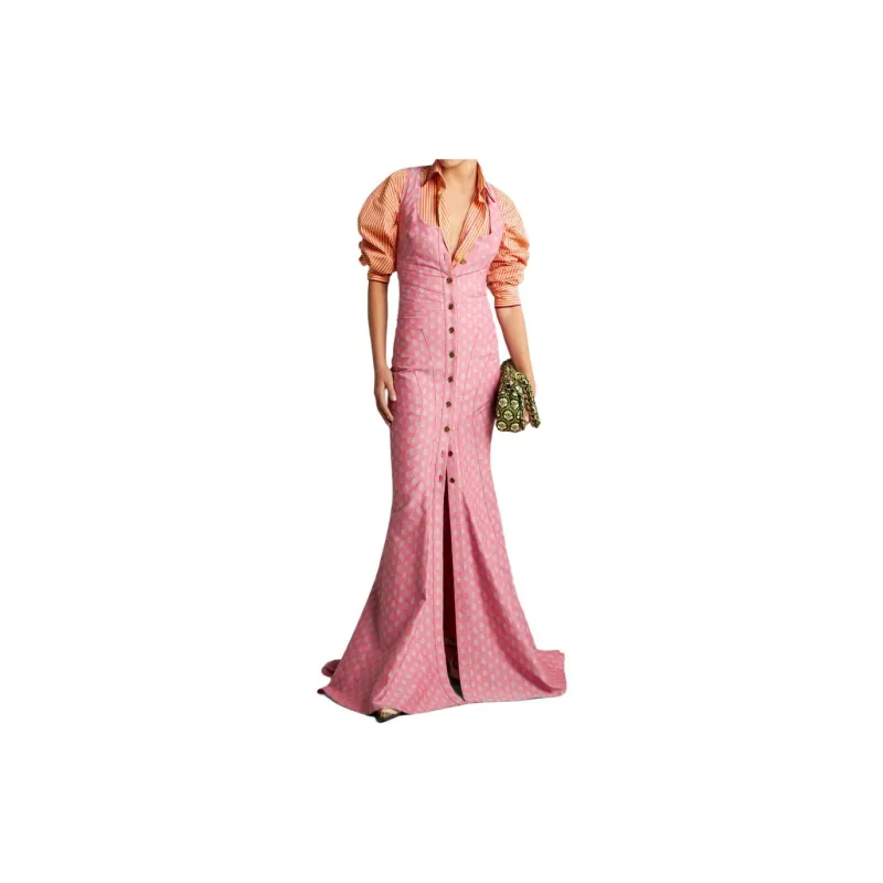 ETRO Patterned-jacquard Cotton Gown-2