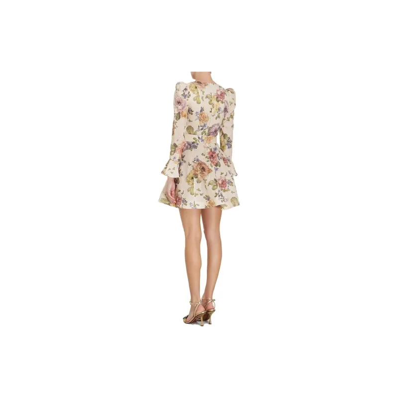 Zimmermann Long Sleeved Dress Women's Multicolor-2