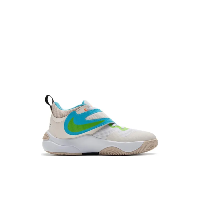 Nike Team Hustle D11 GS 'Pale Ivory Action Green'-1