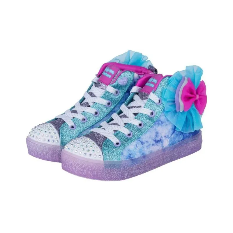 Skechers Shuffle Brights Cushioning, Wear Resistant Mid Top Kids' Skateboarding Shoes Blue Purple Teenagers-2