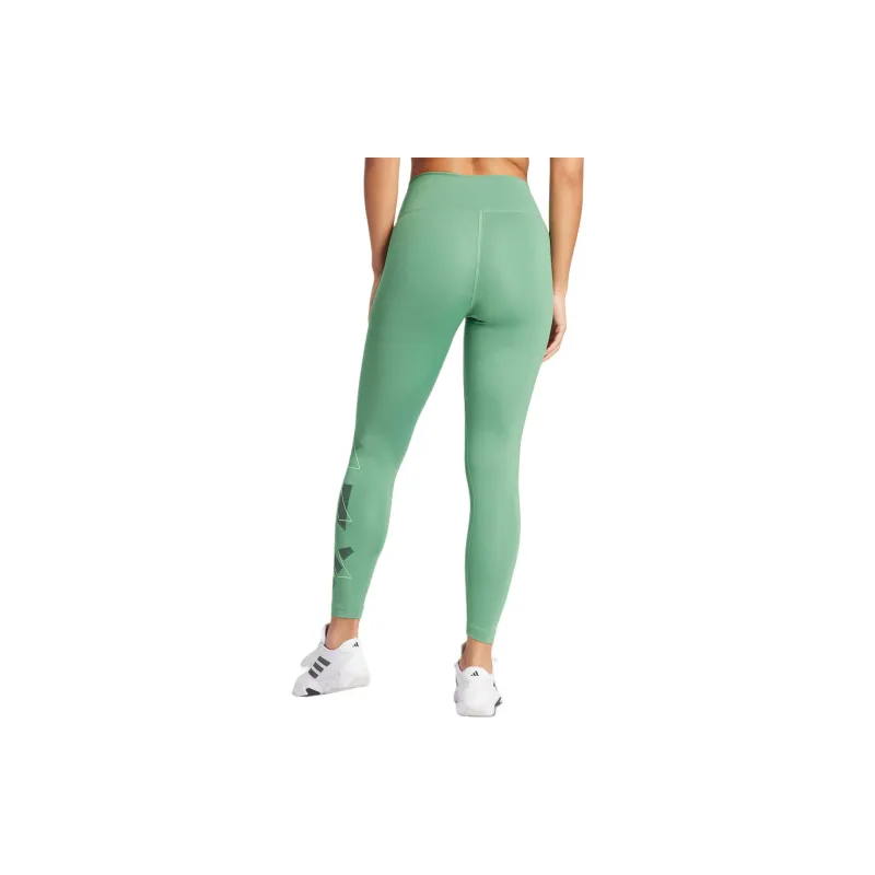 Adidas Women's Train Essentials Brand Love 7/8 Leggings Preloved Green-1