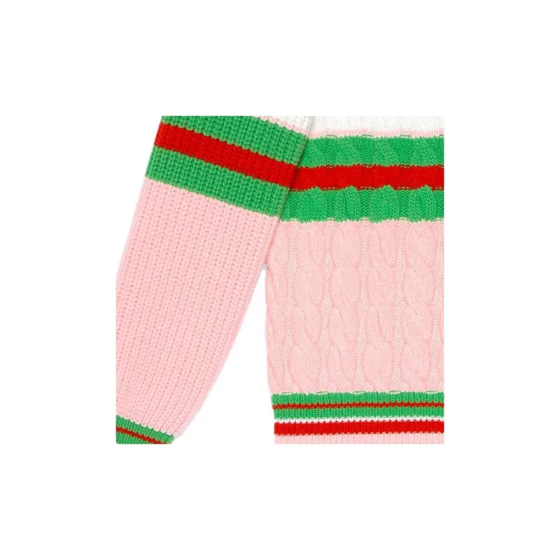 GUCCI GUCCI X ADIDAS Collaboration Cashmere Sweater Women's Multicolor-7