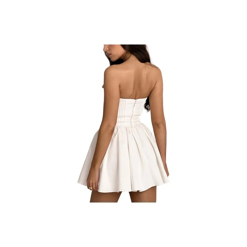 HOUSE OF CB KATHERINE Sleeveless Dress Women's White/White-4