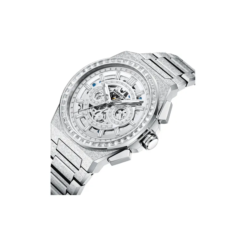 ROERDUM Sea Zhi Collection Frost Wing Mechanical Movement Steel Strap Watch Men's Watches White Dial-1