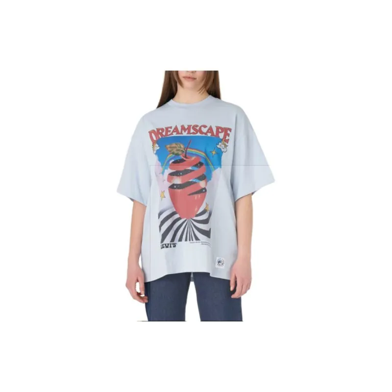 Levis T-Shirts Women's Light Blue-2