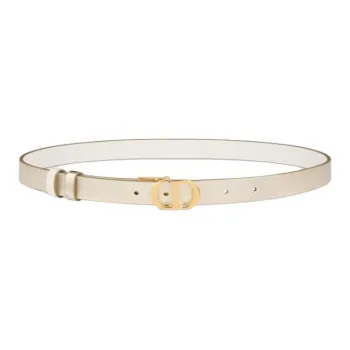DIOR Calfskin Leather Belts Unisex White Width  2cm