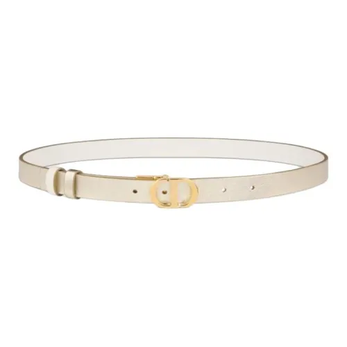 DIOR Calfskin Leather Belts Unisex White Width  2cm