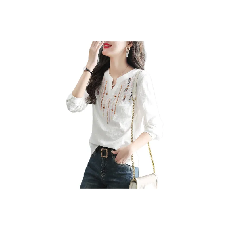 Mo Han Yi Mei Shirt Women's White-1