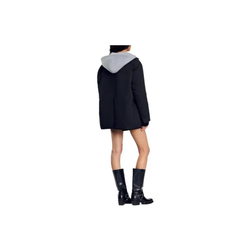 Sandro Hooded Puffer Jacket-3