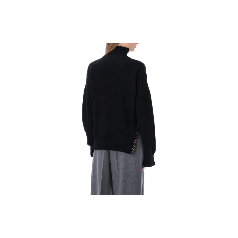 MARNI Turtleneck Sweater 'Black'-3