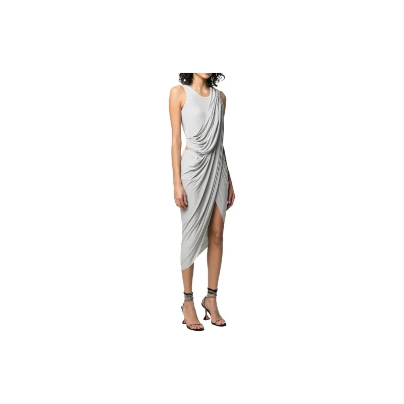 BALMAIN Sleeveless Dresses Women's Gray-3