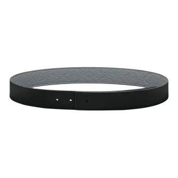 DIOR Cow Leather Belts Unisex Dark Gray Width 3.5cm