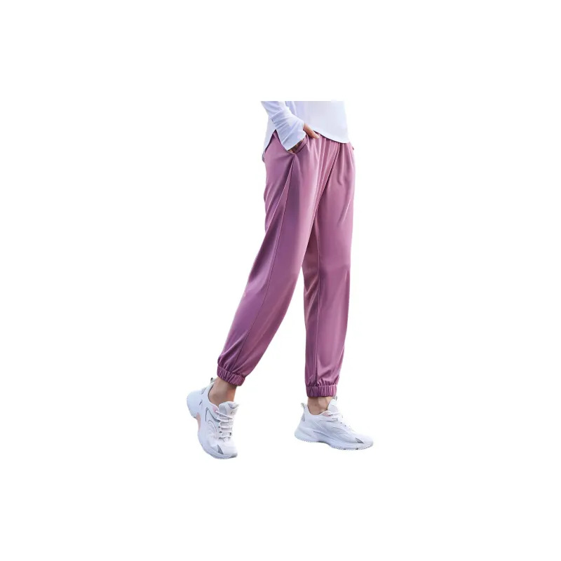 QIAODAN Sports Pants Women's Cherry Grass Purple-4