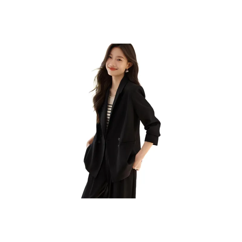 Mo Han Yi Mei Business Suit Coat Women's Black-2