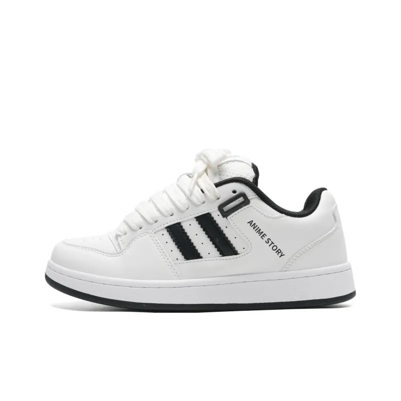 OAOQ Wear-resistant And Lightweight Low-Top Skateboard Shoes Unisex Silver Box-1