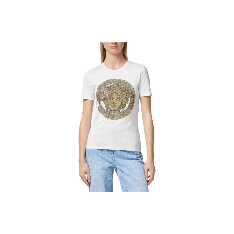 VERSACE Boke Flower Series T-Shirt Women's White-1