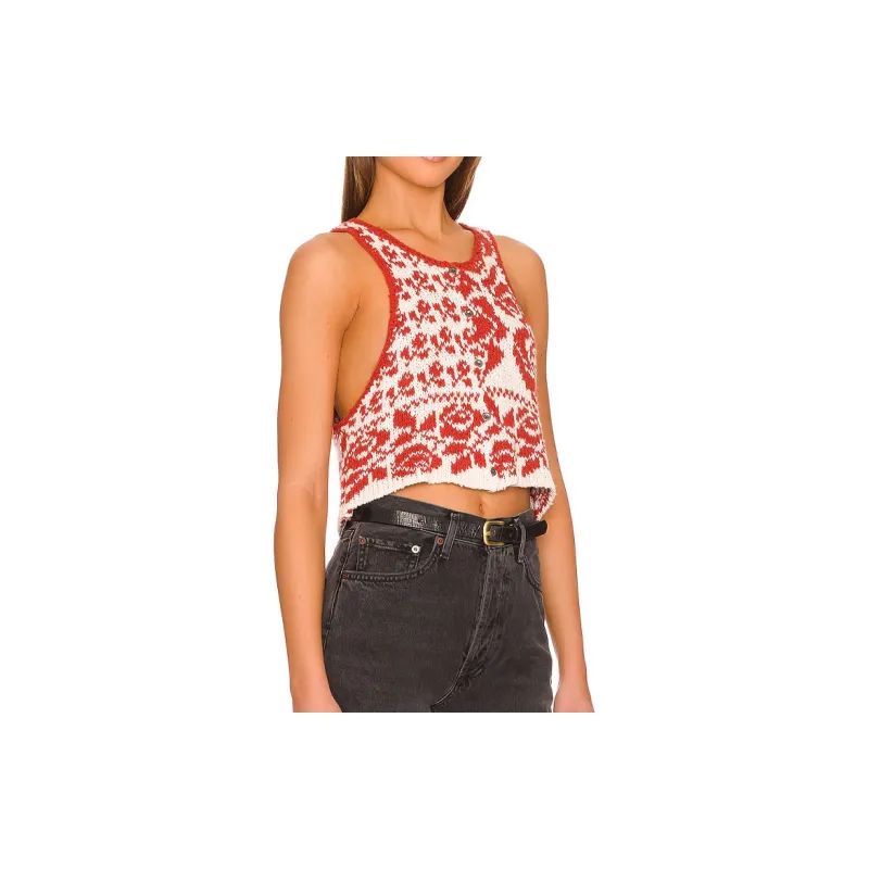 FREE PEOPLE Tank Tops Women's Red-3