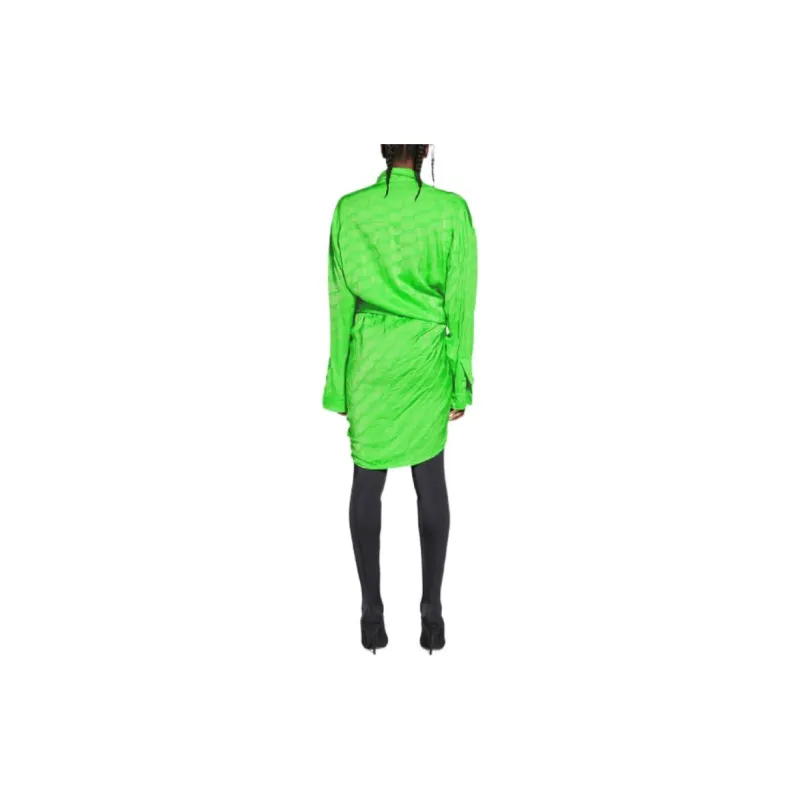 Balenciaga Bb Monogram Wrap Dress-3