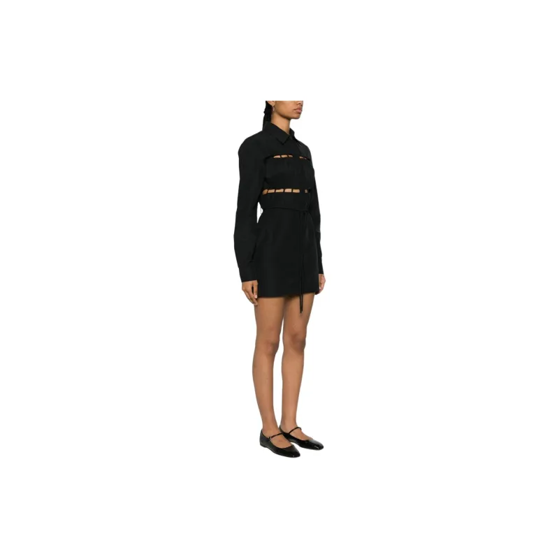 NANUSHKA Genea Cut-Out Mini Shirt Dress-2