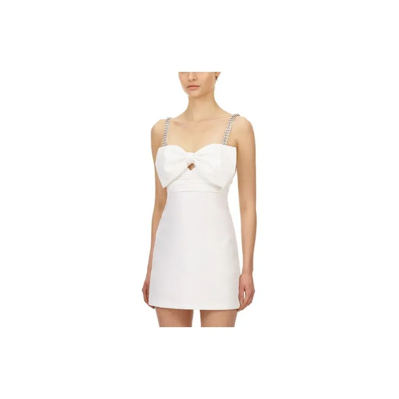 Self portrait Slip Dresses Women's White-4