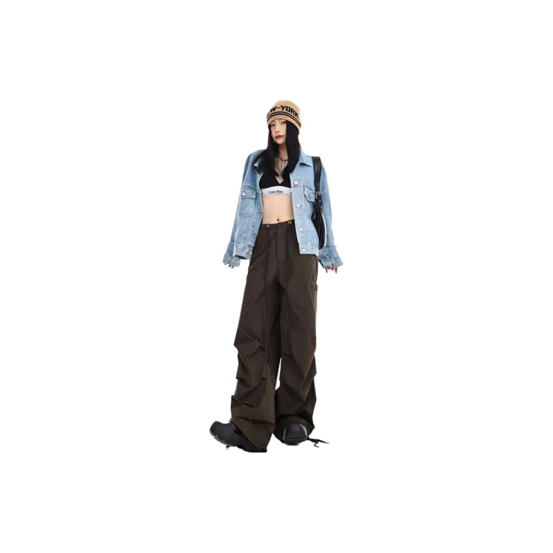 Kazakhstan Cargo Pants Women's Dark Brown-1