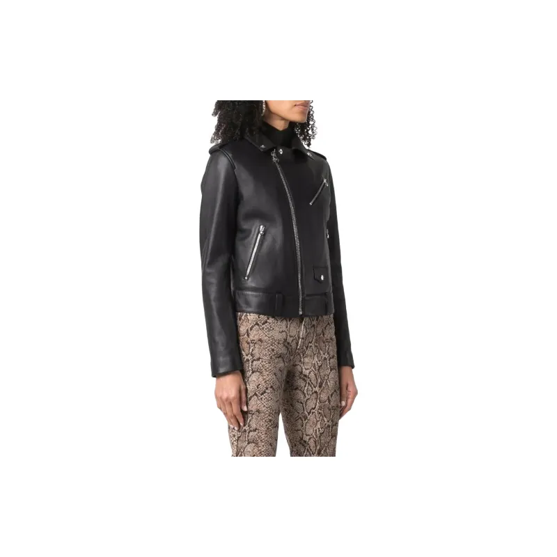 PHILIPP PLEIN Leather Biker Jacket-3