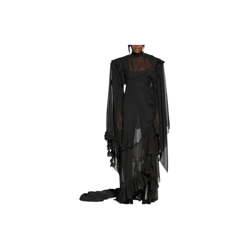 Balenciaga Slip Dresses Women's Black-2