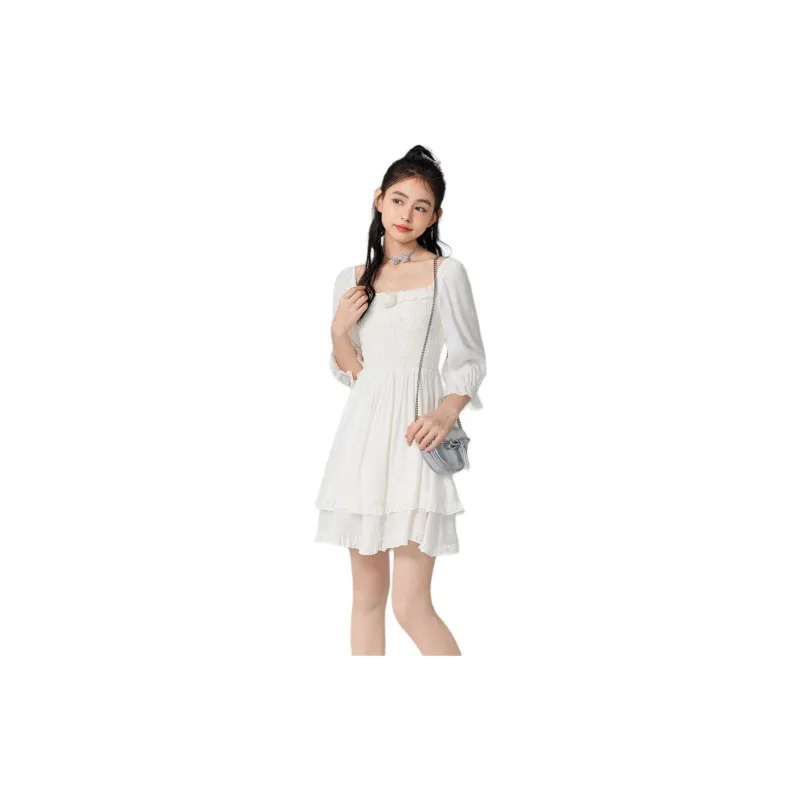 ZIHAN Long-Sleeved Dresses Women's Ecru-3