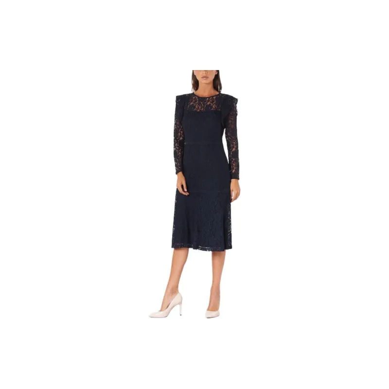 Ralph Lauren Long Sleeved Dress Women's Marine Blue-1