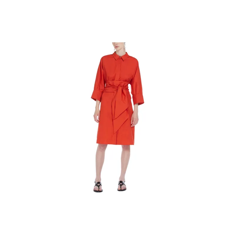 'S MAX MARA Tabata Tie-Waisted Midi Dress-2
