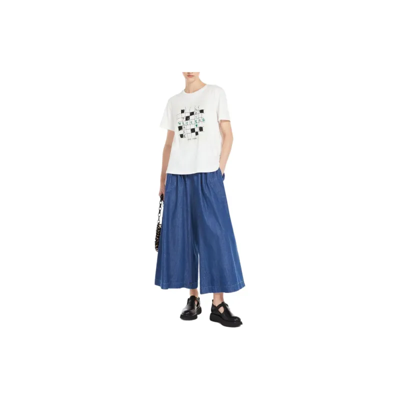 MaxMara Sante Collection Printed Jersey T-Shirt T-Shirt Women's White-4