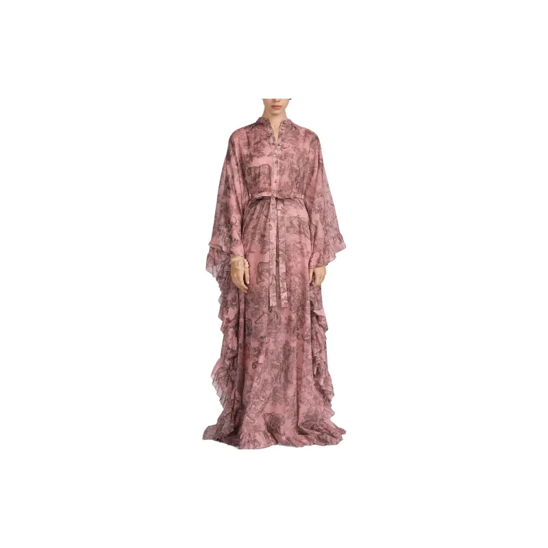 DIOR All Over Patterned Ruffled Dress-2