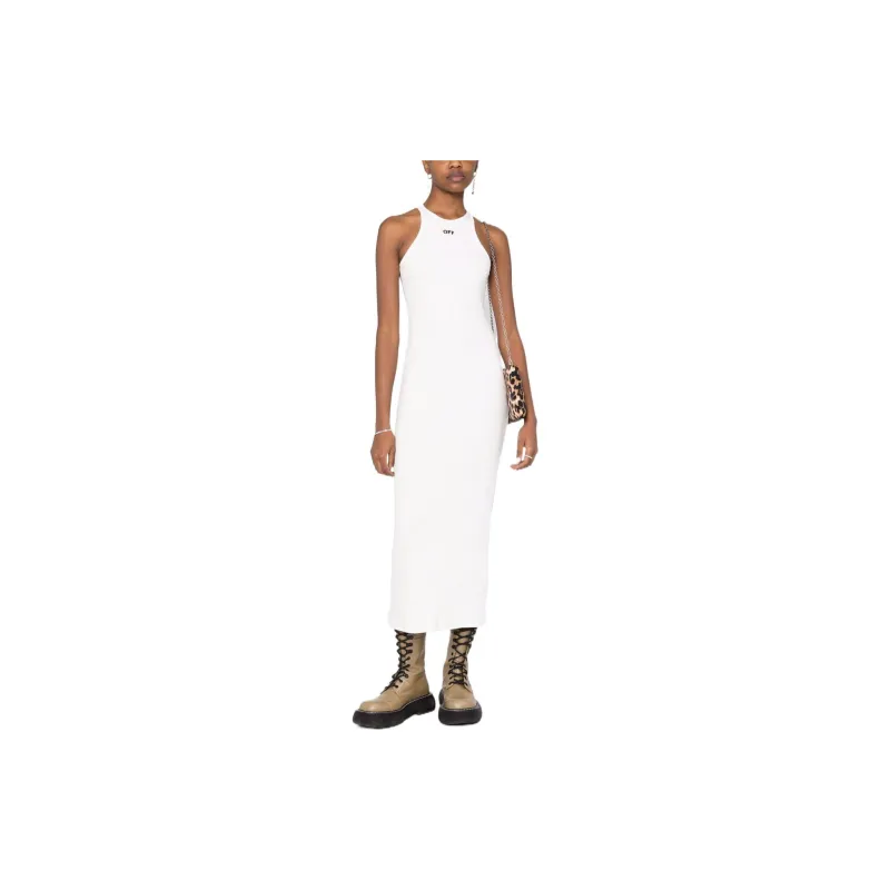 OFF-WHITE Sleeveless Dresses Women's White-1