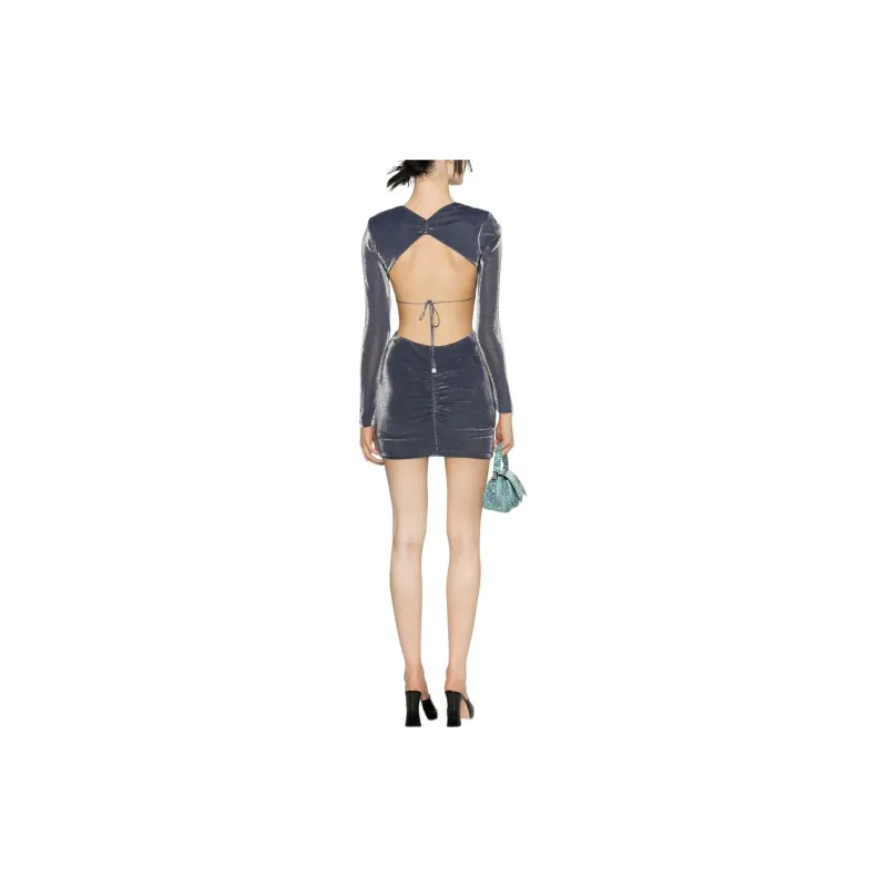Rotate Long-Sleeved Dresses Women's Blue-2