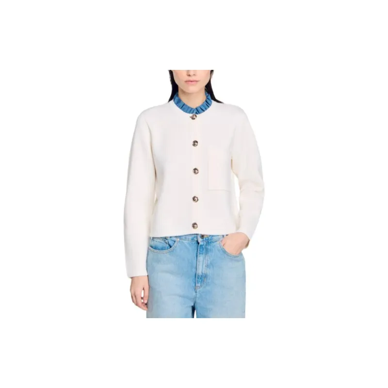 Sandro Detachable collar Cardigan-2