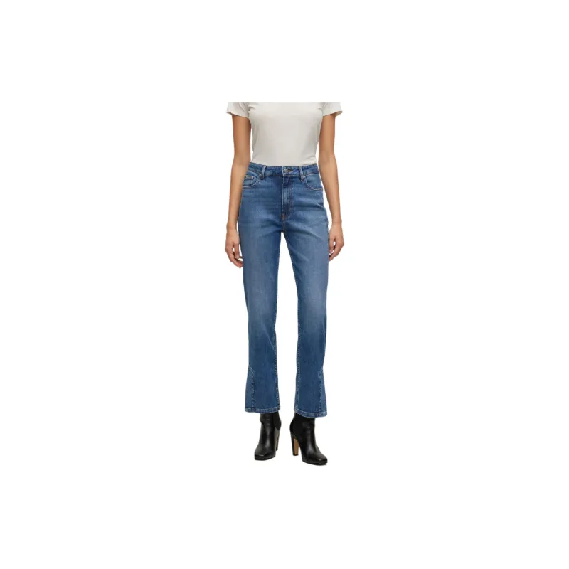 HUGO BOSS High-Waisted Jeans Comfort-Stretch Denim Jeans Women's Blue-1
