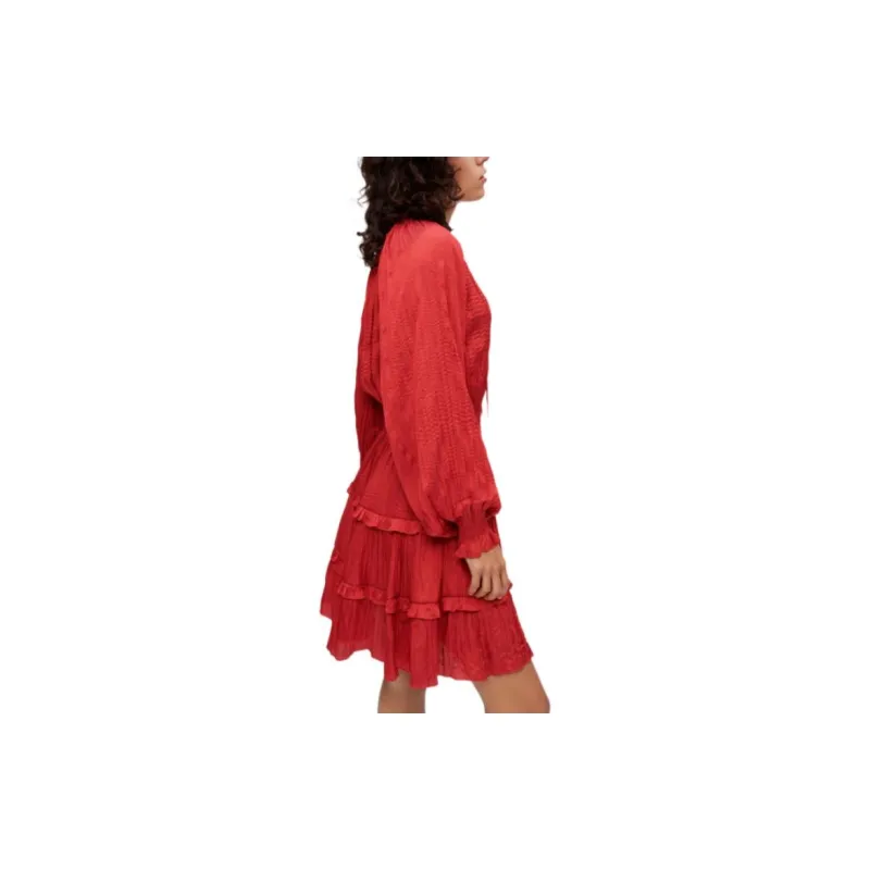 Maje Long-Sleeved Dresses Women's Red-3
